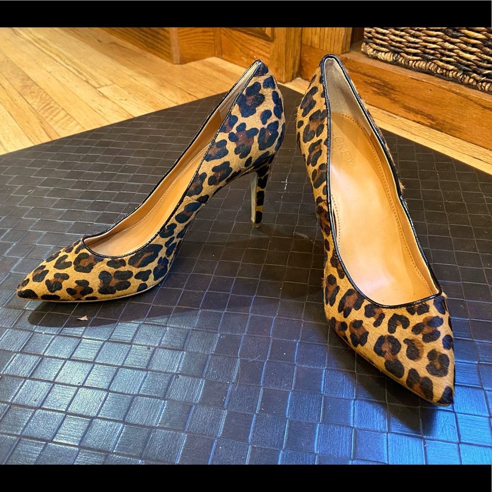 J.Crew Calf Hair Leopard Pumps